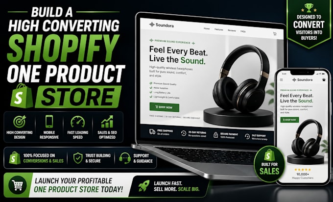 build a high converting shopify one product or single product store