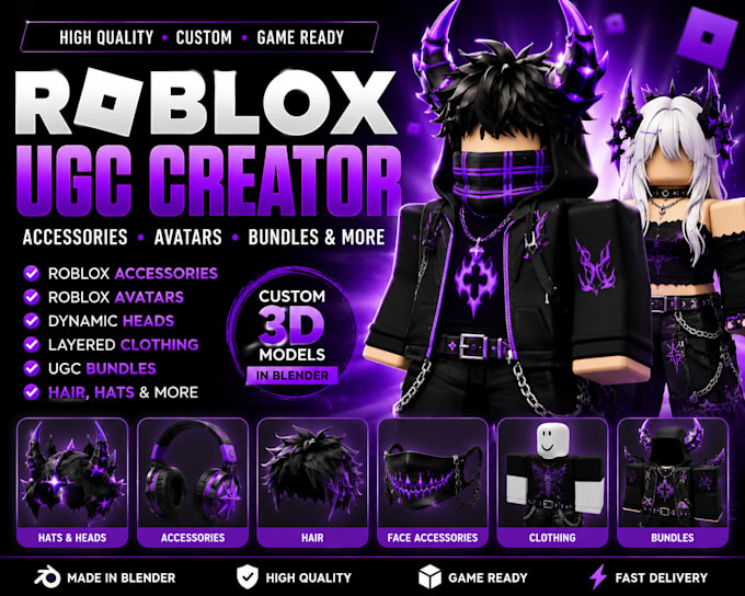 make roblox accessories roblox  ugc character roblox ugc in blender