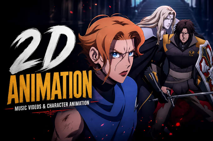 make 2d animation, cartoon music video, 2d anime, character animation