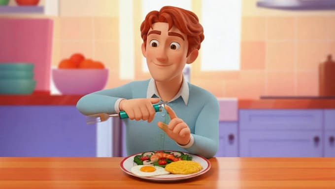 create pixar style ai character product explainer video