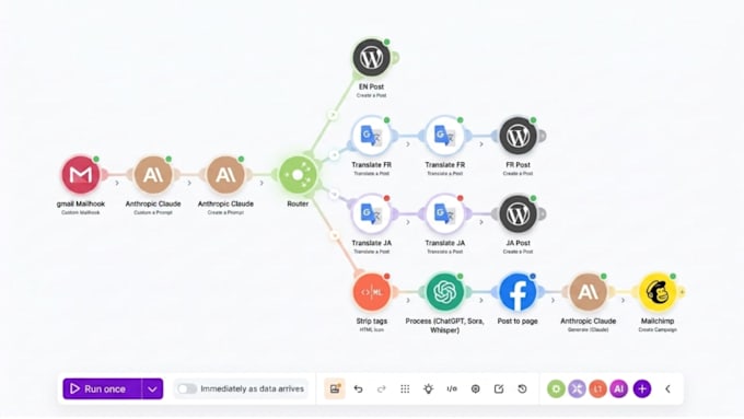 build make com automation, with API vapi retell ai voice calling agent