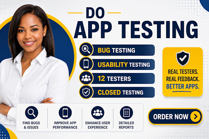 do app testing bug testing usability testing 12 testers closed testing