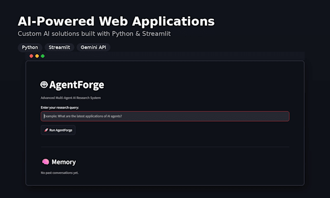 develop a python streamlit app with gemini ai api