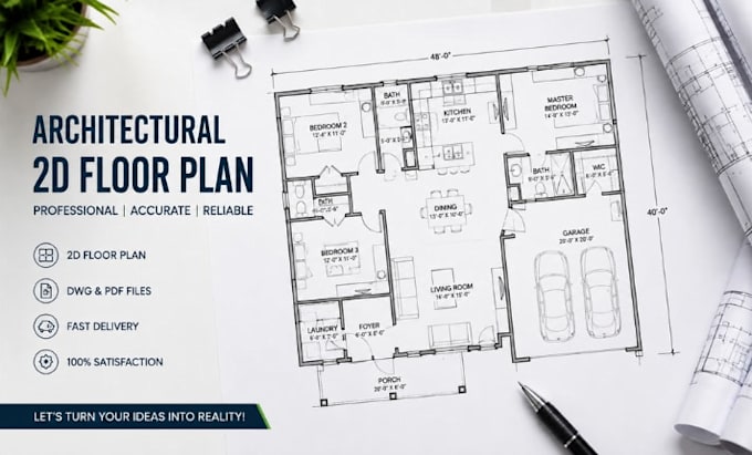 create professional 2d floor plans, permit drawings, and architectural houseplan