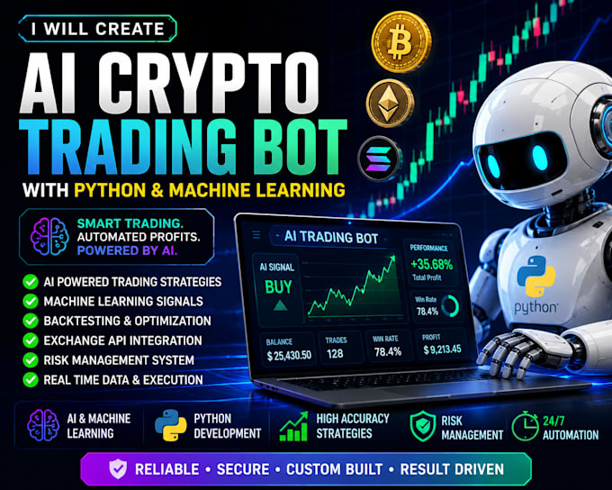 create an ai cyrpto trading bot with python machine learning