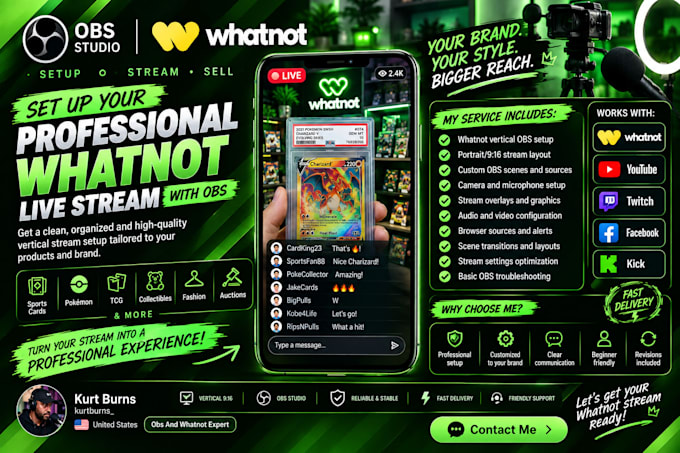 setup your professional whatnot live stream with obs