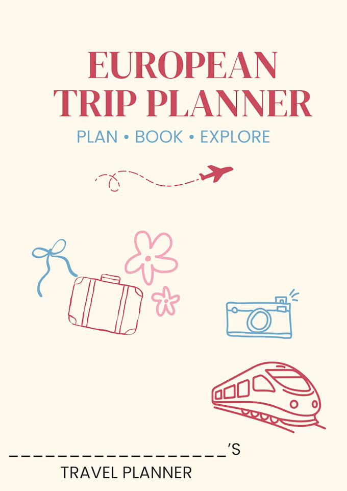 create a printable, custom travel planner
