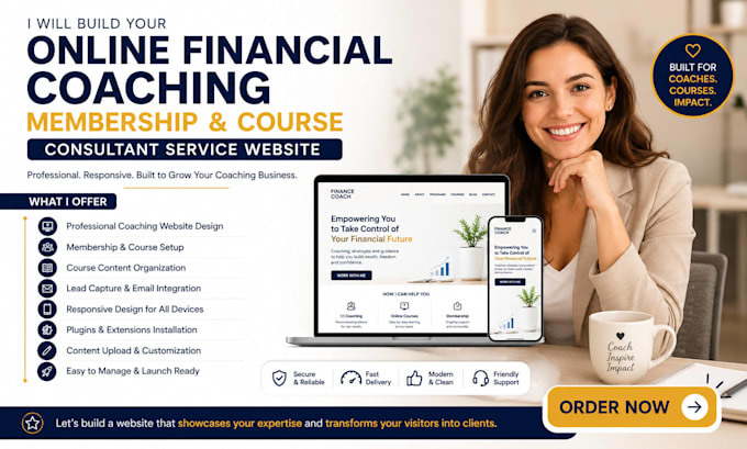 create online financial coaching membership course consultant service website