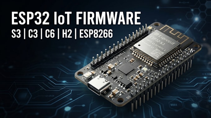 develop esp32 s3 c3 c6 h2 esp8266 iot firmware and applications