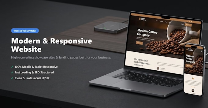 build a modern responsive website or landing page for your business