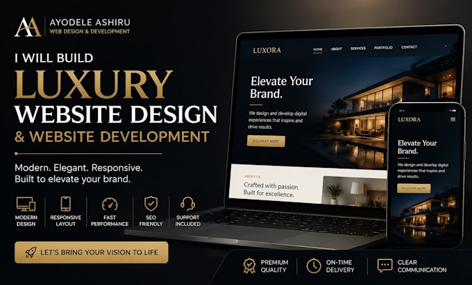 provide luxury website design and professional website development