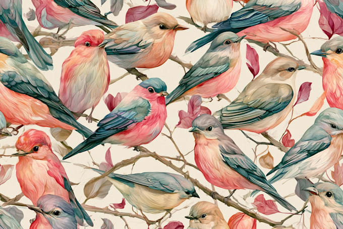 create unique watercolor seamless pattern design