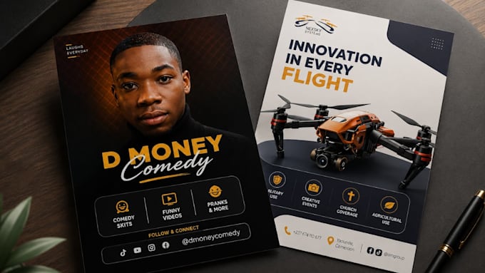 design a professional social media flyer for your business
