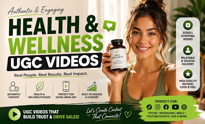 create authentic health and supplement ugc videos for your brand