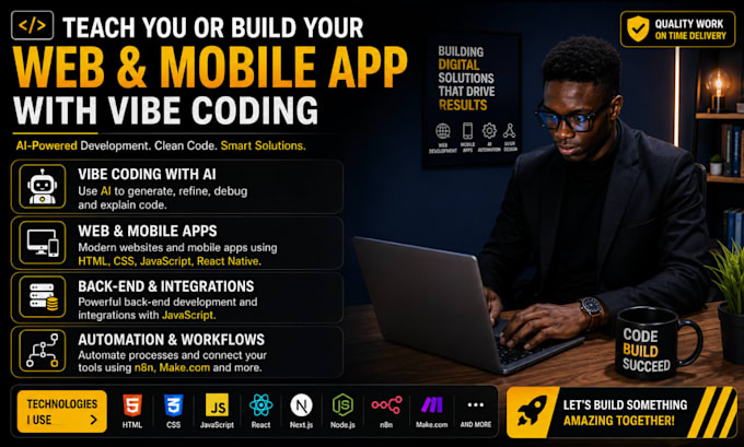 build your web app or teach you vibe coding with cursor ai