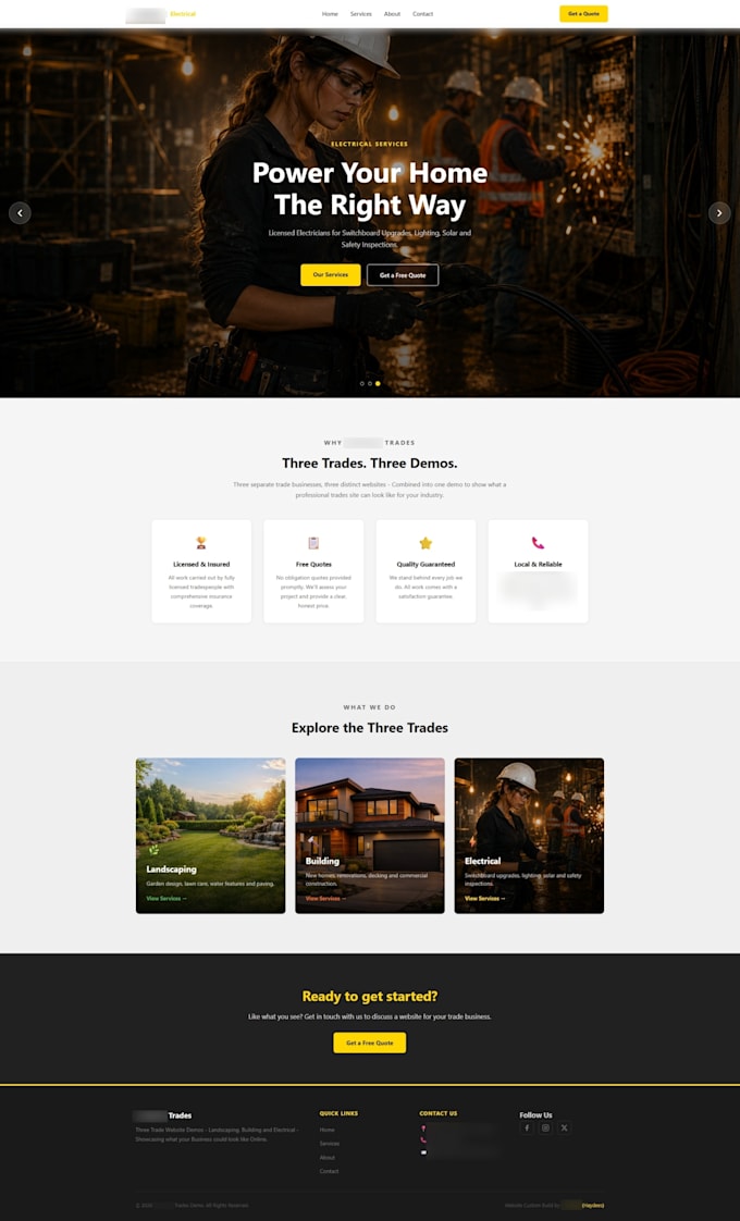 create a fast, secure custom coded website for your business