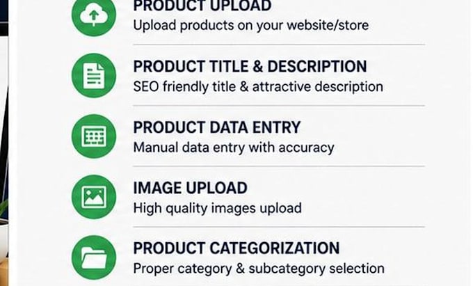 do e commerce product listing and data entry
