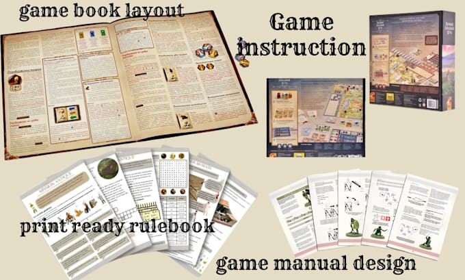 design board game rulebook tabletop game manual and player instruction guide
