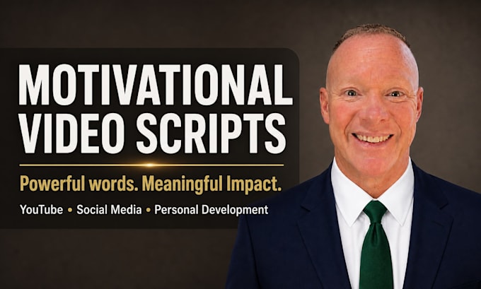 write inspiring motivational and personal development video scripts