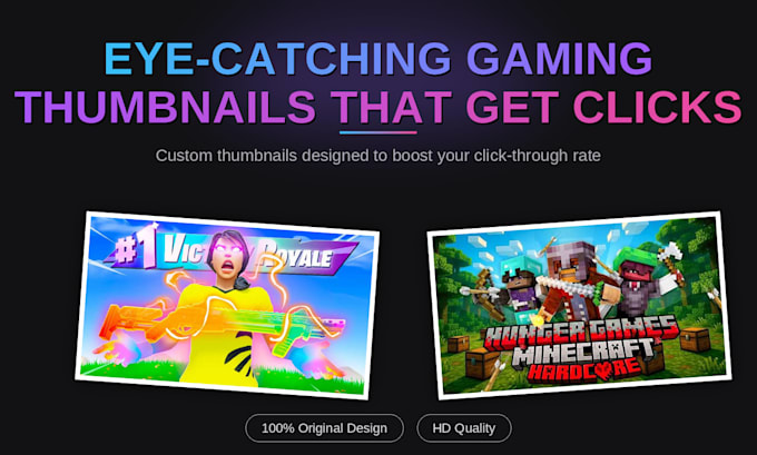 design clean minimal youtube thumbnails for gaming and tech