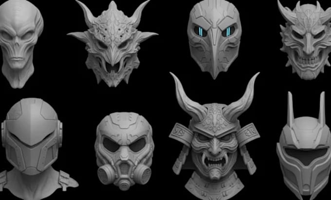 design a custom 3d printable helmet stl for cosplay