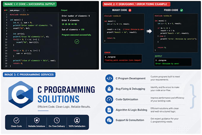write and debug c programs for you