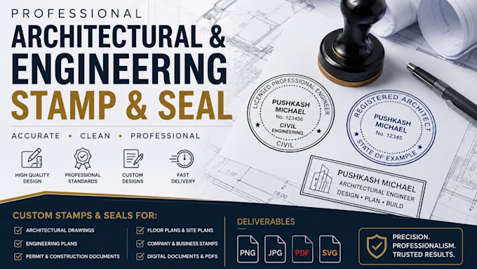 design professional architectural engineering stamp and seal