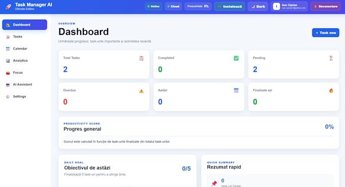 build a responsive task management web application