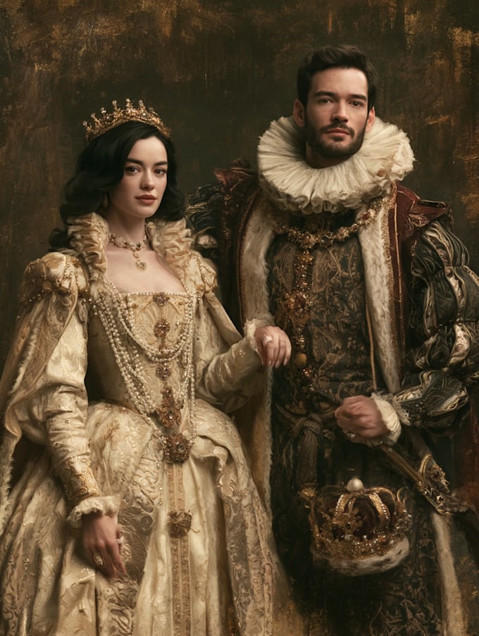 create a custom royal renaissance portrait painting