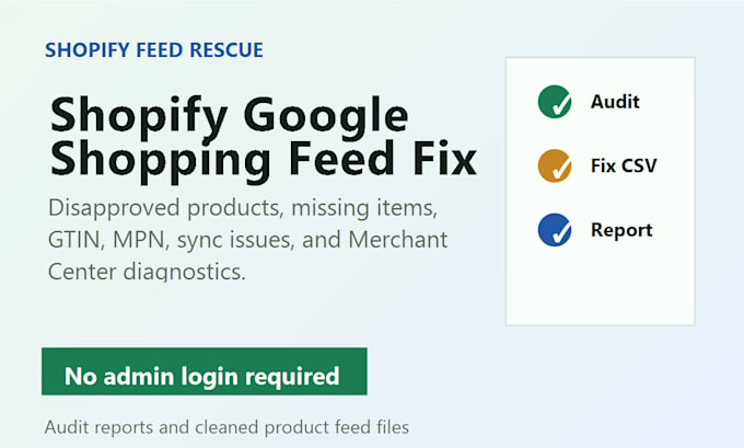audit shopify google shopping feed issues