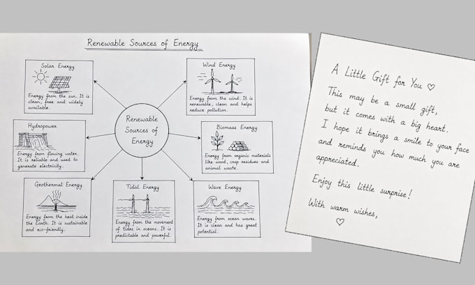 handwrite your letter, note, message or custom text