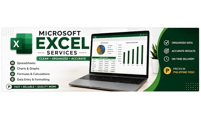 create, format, and organize excel spreadsheets and charts