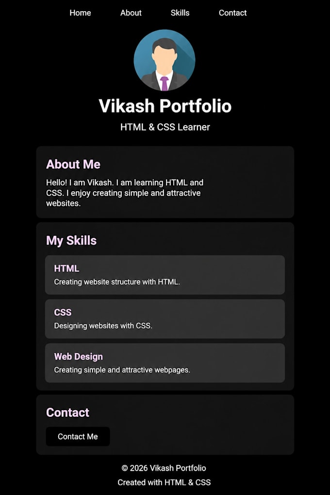 create a simple responsive HTML CSS website