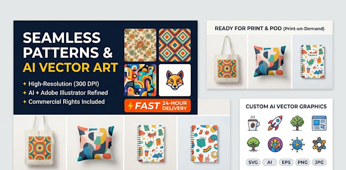 create seamless patterns ai vector art, and stock graphics