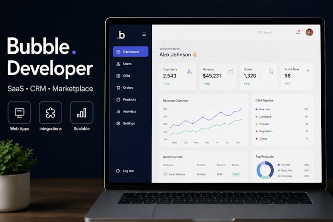 build bubble developer job, build bubble app, bubble io website