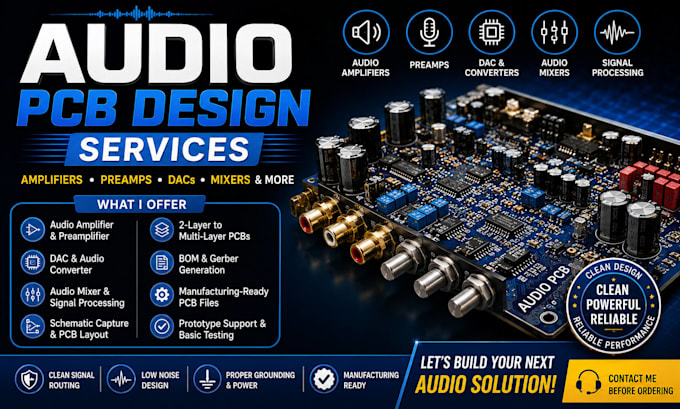 design audio pcb amplifier preamp dac mixer audio electronic audio device