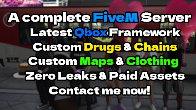 create you an complete fivem server built on qbox