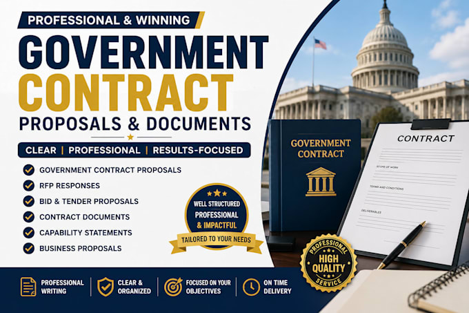 do write professional government contract proposals and documents