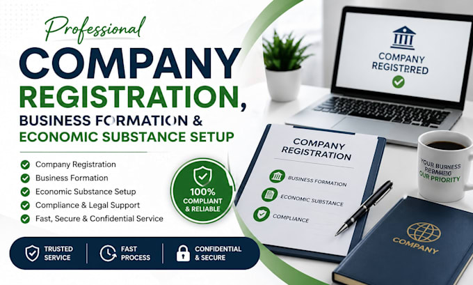 handle company registration and economic substance compliance setup