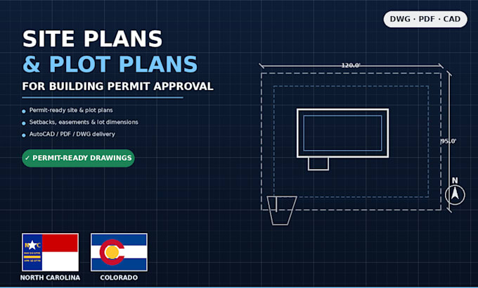 do draw nc colorado site plan for building permit