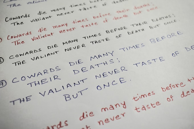 write your letters notes or scripts in beautiful handwriting