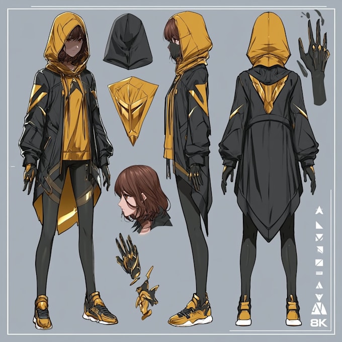 make anime character design sheet