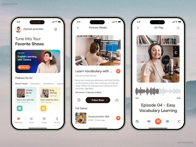 develop a podcast app, audio streaming app, or streaming app