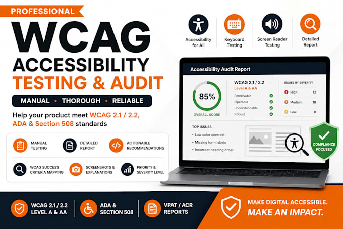 wcag audit and accessibility testing for your website