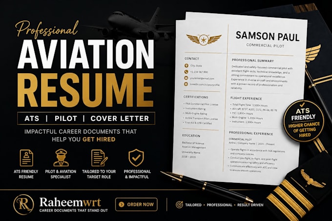 write ats aviation resume, pilot resume, conver letter