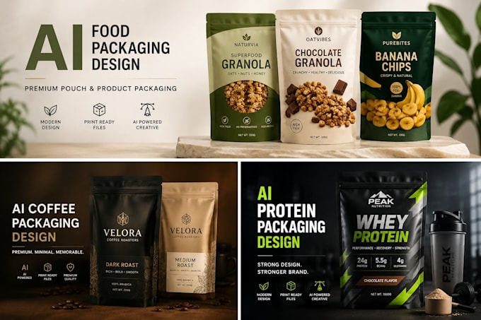 design ai food packaging pouch packaging print ready product packaging
