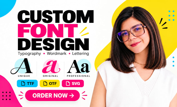 create custom font design ttf otf typeface typography for your brand