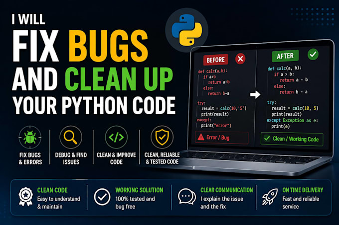 python bugs and give you clean code