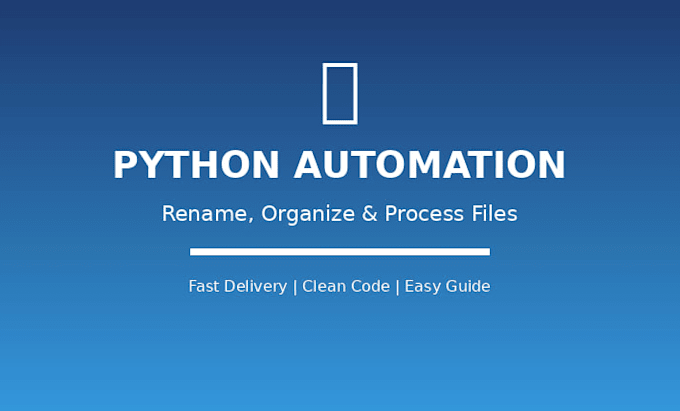 write a python script to automate your file tasks