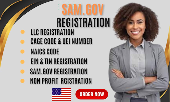 do sam gov registration llc, get uei cage code, government contract